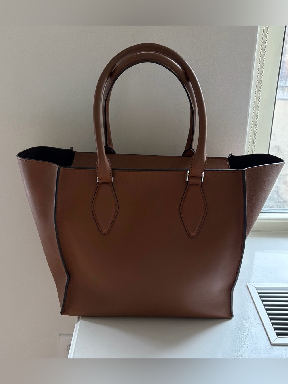 Michael Kors Collection Brown Leather Tote - Picture 2 of 6
